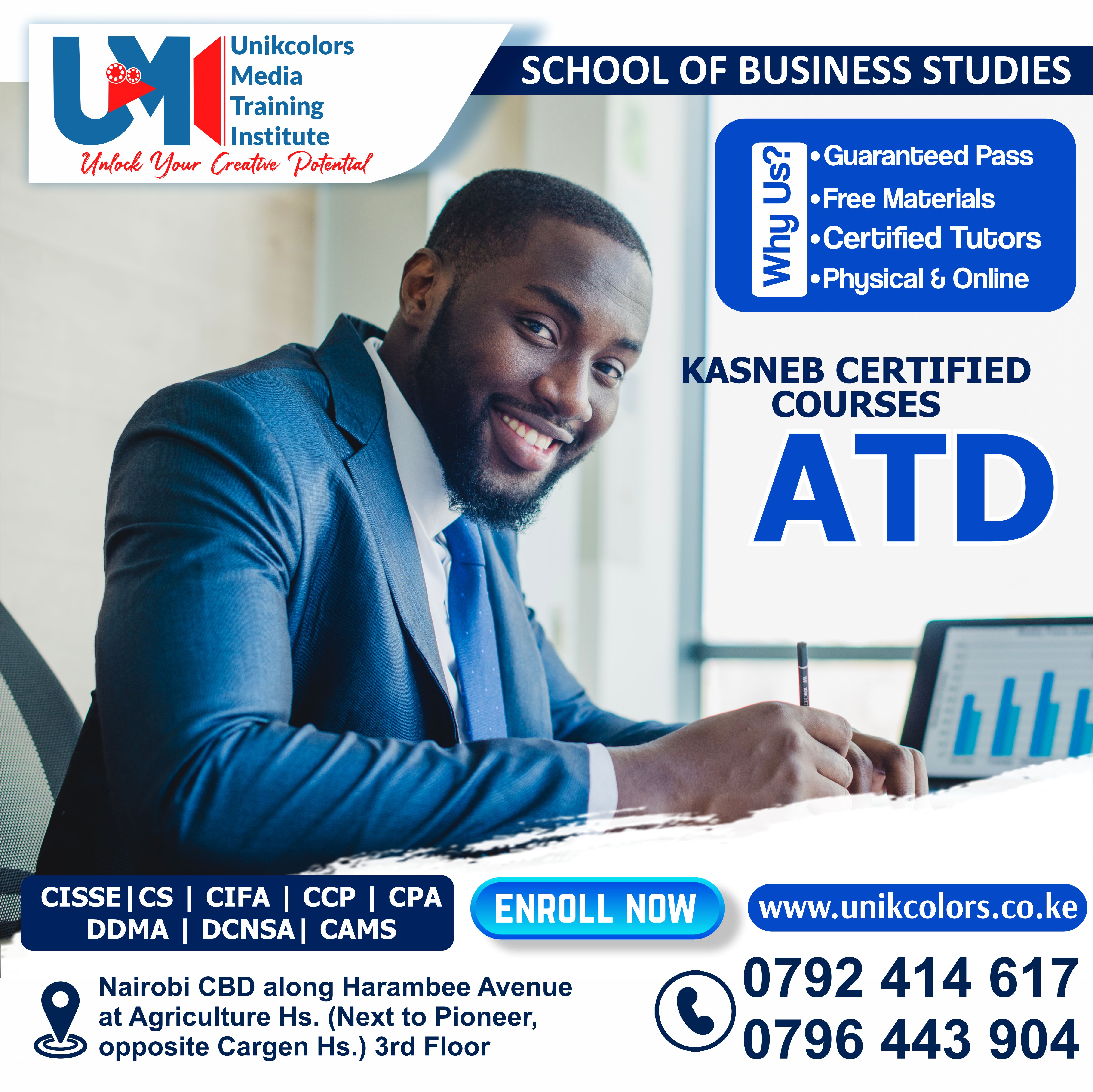UNLOCK YOUR PROFESSIONAL POTENTIAL WITH KASNEB CERTIFIED COURSES AT UNIKCOLORS MEDIA TRAINING INSTIT